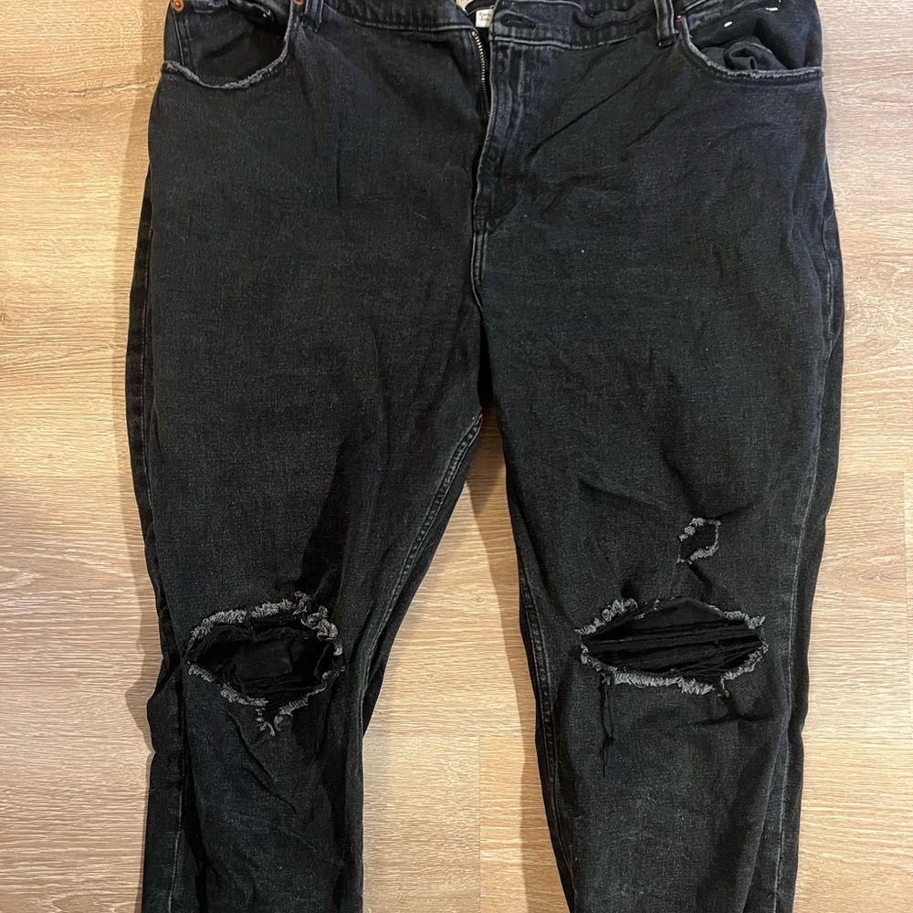 Abercrombie Curve Love High Rise Ripped Skinny Jeans (Plus Size)